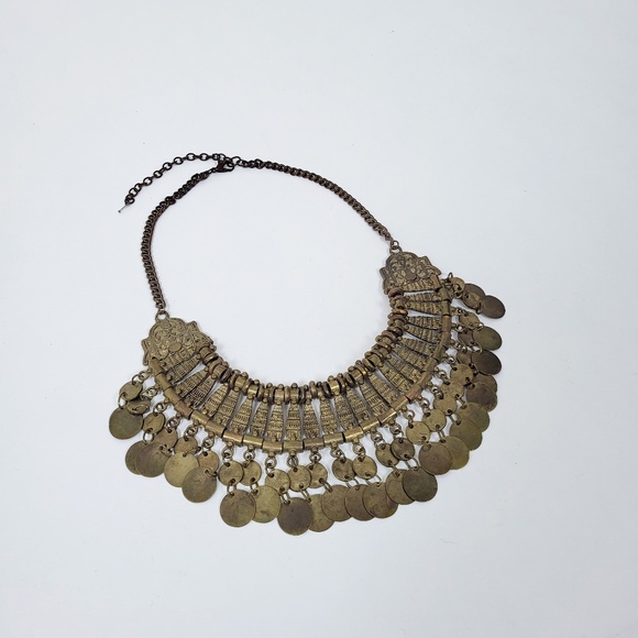 Vintage Gold Statement Necklace - Picture 5 of 8